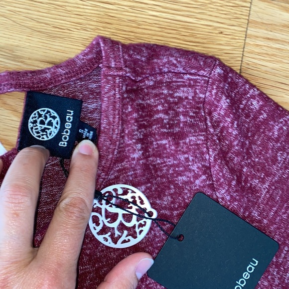 NWT Bobeau Bobeau Hacci Lace Cutout Tunic in Windsor Wine - Picture 3 of 7